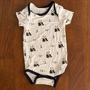 EUC Kyte BABY Panda Print Bodysuit, 3-6 months